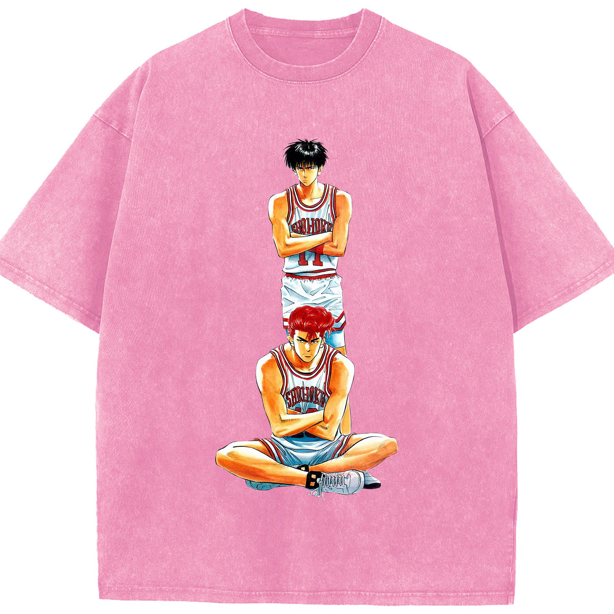 （画像用） SLAM DUNK／スラムダンク 綿100% ヴィンテージ風 半袖Tシャツ（フロントプリント）
